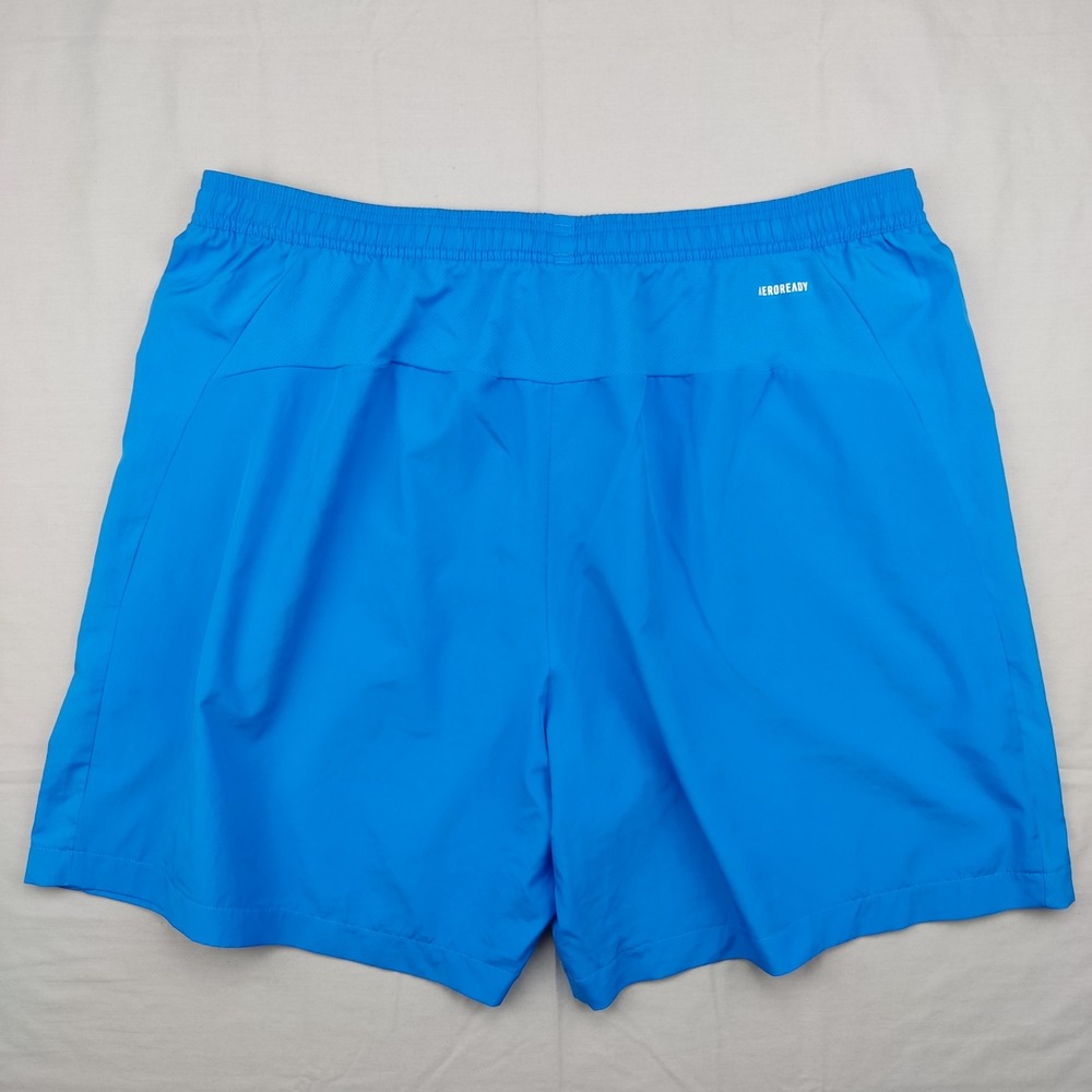 Adidas Shorts Mens 2XL Blue Aeroready Training HC6857 Athletic Gym Zip Pockets - Picture 5 of 7